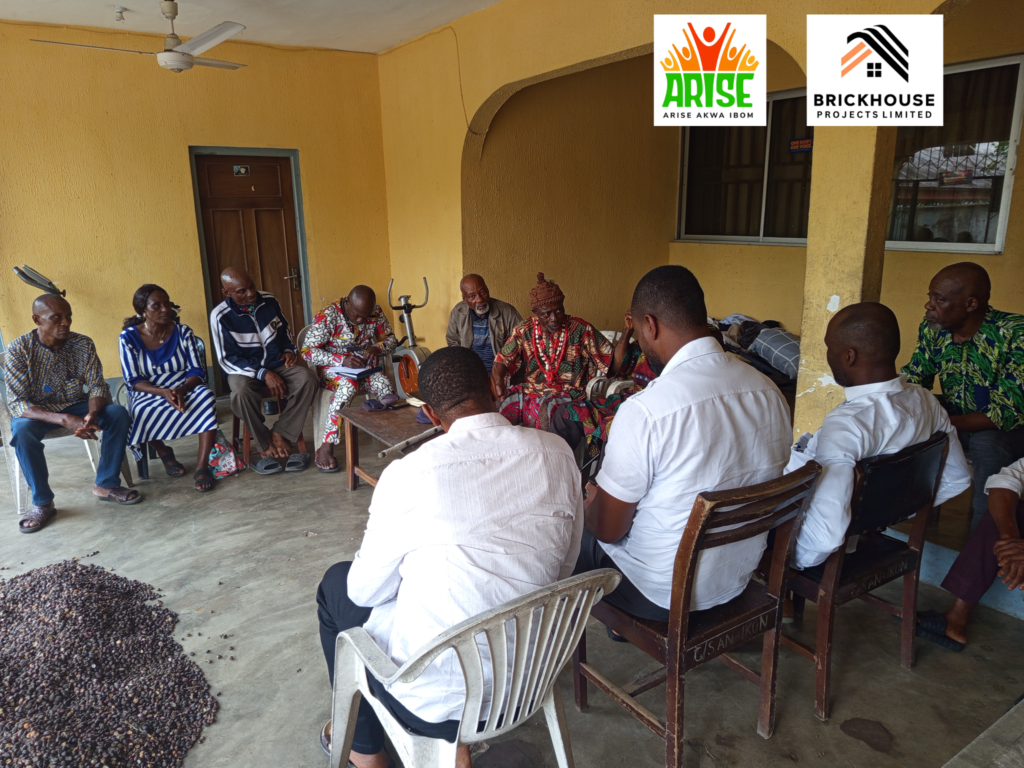 Afia Nsit Atai Village Council meets with the management of Brickhouse Projects Limited